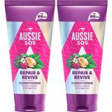 Gndz Store Aussie Sos Repair & Revive Kuru, Yıpranmış ve Hasar Görmüş Saçlar Için Saç Kremi 350ML (2 Paketi) - Option-1