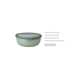 Gndz Store - Çok Amaçlı Cirqula Round 3 Parçalı Set - Kapaklı Saklama Kabı - Saklama Kutusu, Buzdolabı, Derin Dondurucu ve Mikrodalga Fırın Kabı Olarak Uygundur - 350 Ml, 750 ml ve 1250 ml - Blue - 1/100 Toz Ceviz