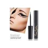 Gndz Store Fineliner Waterproof Suya Dayanıklı Siyah Likit Eyeliner (Siyah) - Option-1