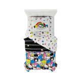 Gndz Store Hello & Nevresim Takımı 5 Parça Süper Yumuşak Yorgan ve Çarşaf Seti, Şemli, Ikiz, (%100 Resmi Lisanslı Ürün) Ürünleri - 001-Renkli - Option-1