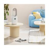Gndz Store HP-F29 Sessiz Pervanesiz 106 Derece Döner USB Şarjlı Masaüstü Fan – Bluetooth Hoparlör Gece Lambası 3'ü 1 Arada Akıllı Tasarım 33 cm - 001-Siyah