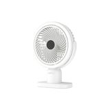 Gndz Store Işıklı Vantilatör USB Şarjlı Masaüstü Mini Fan – 3 Kademeli Hız Ayarlı Kompakt Gövde LED Işık - 001-Siyah