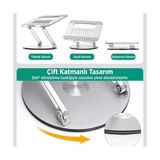 Gndz Store Juo 360° Dönebilen Yükseklik Ayarlı Metal Notebook Laptop Standı - 1 GB