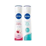 Gndz Store Kadın Sprey Deodorant Cherry Fresh 150 Ml, 48 Saat Anti-Perspirant Koruma ve Kadın Sprey Deodorant Dry Fresh, 48 Saat Anti-Perspirant Koruma (150 Ml) - Option-1