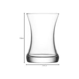 Gndz Store Lav Zen 6'lı Çay Bardağı - 1/100 Toz Ceviz