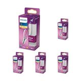 Gndz Store LED Classic 25W BA35 E14 Ww cl Dim Edilmez Sarı Işık Filament Ampul 5li Paket - 0,5 W - Altın