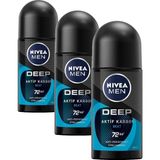 Gndz Store Men Erkek Roll-On Deodorant Deep Dimension Beat 50ML, 72 Saat Anti-Perspirant Ter Koruması (3 Paketi) - Option-1