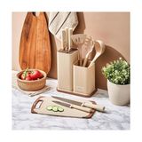 Gndz Store Miyabi 10 Parça Blok Bıçak ve Pano Seti - Ahşap