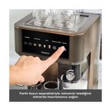 Gndz Store Mycaffe Barista S10 Entegre Süt Hazneli, Espresso, ve Cappuccino Makinesi Brown - Acı Kahve