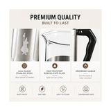 Gndz Store - Preziosa French Press: Yaklaşık 1l Kapasiteli Kahve Hazırlayıcı - 18/10 Paslanmaz Çelik Gövde - Bulaşık Makinesinde Yıkanabilen Borosilikat Cam Sürahi - Paslanmaz Çelik Filtre Sistemi - Option-1 - 001-Renkli