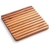 Gndz Store Trivet, 2'li Set Akasya Ahşap Bulaşıklık - 1BW-Beyaz