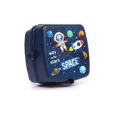 Gndz Store Uzay Baskılı 4 Bölmeli ve Kaşık Çatallı Beslenme Çantası - Beslenme Kutusu - Option-1 - 12M-Krem