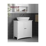 Gndz Store Vasagle 2 Kapılı Lavabo Dolabı, Banyo Dolabı, Ayarlanabilir Raflar, Bol Depolama Alanı, 60 x 30 x 60 Cm, Beyaz BBC01WT - 0-Koyu Mavi - Option-1