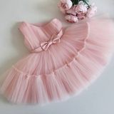 GNL Butik Tasarım Kız Çocuk Tek Omuz Elbise - 1 Yaş - 614-Pembe