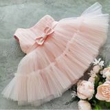 GNL Butik Tasarım Kız Çocuk Tek Omuz Elbise - 3 Yaş - Açık Somon