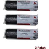Gnr Endüstriyel Jumbo Çöp Torbası Poşeti 2 Kat Siyah 400 gr 80X110 cm 10 x 3 Rulo - 80 x 110 cm