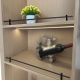Générique 8'li Set Modern Siyah Dekoratif Raflar, Dolap, Ayakkabı Rafı, Banyo için, Düşmeyi Önlemek için Yükseklik Ayarı 35-105 cm (32 inç)
