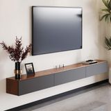 Générique Duvara Monte TV Dolabı, Raflı, Multimedya Konsolu ve Depolama Kapıları, Modern Stil İki Renkli, Kapaklı Kapılı