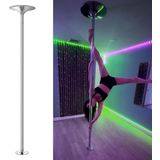 Générique Ev ve Kulüpler için Ayarlanabilir Direk Dans Bar Kiti, Çıkarılabilir Çelik Döner Şerit Tease Çubuğu (3,7 m - 3,8 m) - Fitness ve Partiler için İdeal