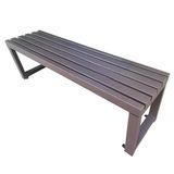 Générique Metal bahçe bankı, hava koşullarına dayanıklı, 99 cm dış mekan park koltuğu, bahçe, bahçe, okul için, 362 kg taşıma kapasitesi, kahverengi bahçe mobilyası