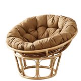 Générique Sandalye Minderi - Su Geçirmez Yuvarlak Rattan Salıncak Minderi, Asılı Sandalye için Rahat Döşemeli Minder, İç/Dış Mekan Bahçe Mobilyaları, Açık Kahverengi, 50 x 50 cm