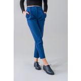 GNS Shoes Hakiki Deri Lacivert Bağcıklı Oxford Kadın Ayakkabısı