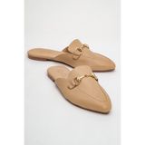GNS Shoes VALERIA Hakiki Deri Tokalı Scissors Cilt Kadın Terlik