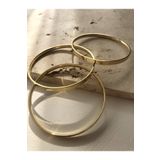 GNY Group Ajda Model Kalın Üçlü 316 L Gold Çelik Bilezik