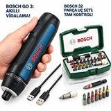 Go 3 Akülü Vidalama Makinesi Ve Bosch 32 Parça Vidalama Uç Ve Aksesuar Seti