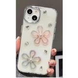 Go Aksesuar Iphone 13-14 ve 15 ile Uyumlu EPOKSİ 2 ÇİÇEK Oyuncak Tasarımlı Esnek Silikon Kılıfı
