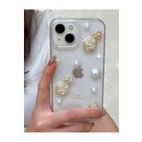 Go Aksesuar Iphone 13-14 ve 15 ile Uyumlu İNCİ GÜL Oyuncak Tasarımlı Esnek Silikon Kılıfı