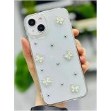 Go Aksesuar Iphone 13-14 ve 15 ile Uyumlu İNCİ KELEBEK Oyuncak Tasarımlı Esnek Silikon Kılıfı