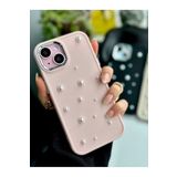 Go Aksesuar Iphone 13-14 ve 15 Uyumlu 3d Pearl Oyuncak Tasarımlı Esnek Silikon Kılıf - Pembepearl