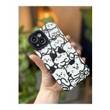 Go Aksesuar Iphone 14 Plus Ve 15 Plus Kaplama Kediler Tasarımlı Silikon Kılıf