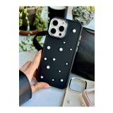 Go Aksesuar Iphone 16 Promax Uyumlu Pearl Oyuncak Tasarımlı Silikon Kılıf - Siyahpearl