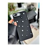 Go Aksesuar Iphone 7 Plus Ve 8 Plus Uyumlu Pearl Oyuncak Tasarımlı Esnek Silikon Kılıf - Siyahpearl