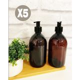 GO BLOBS 5 Adet 300ml Amber Kahverengi Cam Sıvı Sabunluk