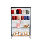 GO DEKOR Iskandinav 5 Gözlü Tel Metal Raf & Grid Kitaplık Vitrin Concole120x80