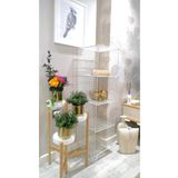 Go Dekor Metal Kafes Dekoratif Tel Vitrin/konsol Modeli (Beyaz)