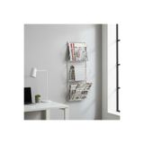 GO DEKOR Metat BEYAZ Tel YENİ İskandinav 3 Gözlü Kitaplık/Dergilik/Gazetelik 90X30