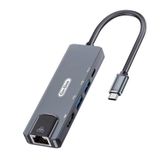 Go Des GD-6829 Type-C Hub 5 in 1 HDMI 4K-USB 3.0-RJ45 Ethernet Çoğaltıcı Adaptör