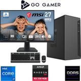 Go Gamer E520DF Intel Core I7 13700F / 16GB Ddr5 / 512GB SSD / RX550 4gb / Msı 27" 100Hz. / Oem Ev Ofis Paket