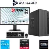 Go Gamer E65D Intel Core I3 12100F / 8gb Ddr4 / 512GB SSD / RX550 4gb / Msı 24" / Oem Ev Ofis Paket