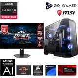 Go Gamer GA1081DP AMD Ryzen 7 8700F / 32GB DDR5 5600MHz / 1TB NVMe m.2 SSD / RX 9060XT 8GB / 240mm Sıvı Soğutma / MSI 27" 180Hz. / AMD Gaming Paket