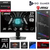 Go Gamer GA1188DK AMD Ryzen 7 9700X / 32GB DDR5 5600MHz / 2TB NVMe m.2 SSD / RX 9060XT 8GB / 360mm Sıvı Soğutma / MSI 27" 2K 180Hz. / AMD Gaming Paket