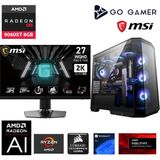 Go Gamer GA967DP AMD Ryzen 7 7800X3D / 32GB DDR5 5600MHz / 2TB NVMe m.2 SSD / RX 9060XT 8GB / 240mm Sıvı Soğutma / MSI 27" 2K 180Hz. / AMD Gaming Paket