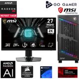 Go Gamer S1103DK Intel Core i9 14900KF / 128GB 5600Mhz DDR5 Ram / 1TB SSD / RX 9070 XT 16GB / 360mm Sıvı Soğutma / MSI 27" 2K 200Hz. 0.5MS / Windows 11 Pro Masaüstü Bilgisayar