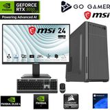 Go Gamer S91D Intel Core I3 14100F 16GB 512GB SSD RTX3050 Msı 24" / Windows 11 Pro Masaüstü Bilgisayar