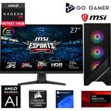 Go Gamer S996D Intel Core i7 14700F / 64GB 5600Mhz DDR5 / 1TB SSD / RX 9070 XT 16GB / 240mm Sıvı Soğutma / MSI 27" 200Hz / Windows 11 Pro Masaüstü Bilgisayar