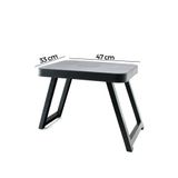 Go İthalat 10 ADET KÜÇÜK= 47X33CM KAMP - PİKNİK MASASI SİYAH PLASTİK KATLANABİLİR AYAKLI=38CM (5680)